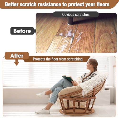 Recliner Pads for Hardwood Floors - Round Floor Rubber Mat for Recliners Protects Hardwood & Tile Floors from Scratches, Coffee - size: Coffee