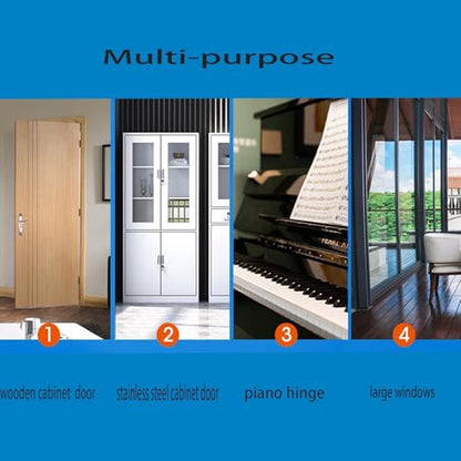 10 Inch Heavy Duty Continuous Piano Hinges, Black Stainless Steel 0.05" Thick 1.2" Open Width Folding Furniture Hinges with Screws for Cabinet Door Box DIY Projects (2 Pack) - size: 10IN-1.2IN-2PACK
