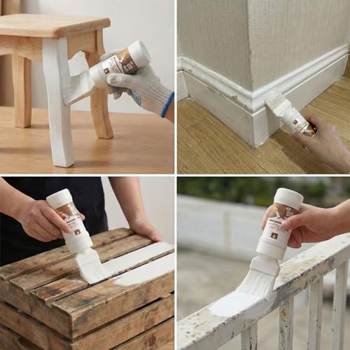 White Paint, Touch-Up Paint for Furniture, Cabinets, Wood, Metal No Sanding, Fast Drying, Water Based Multi Surface, 6.35 oz - color: White