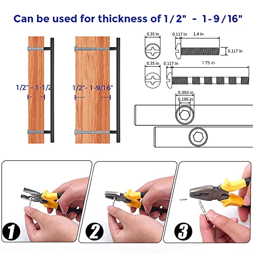 Ravinte 10 Inch Cabinet Handles Matte Black Stainless Steel Kitchen Cupboard Hardware Cabinet Handles 12-1/2"Length,10" Hole Center 10 Pack - size: 12-1/2 Inch（10 Inch Hole Center）