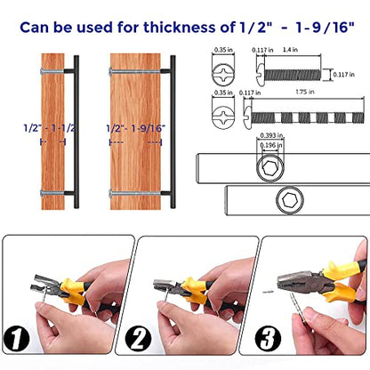 Ravinte 10 Inch Cabinet Handles Matte Black Stainless Steel Kitchen Cupboard Hardware Cabinet Handles 12-1/2"Length,10" Hole Center 10 Pack - size: 12-1/2 Inch（10 Inch Hole Center）