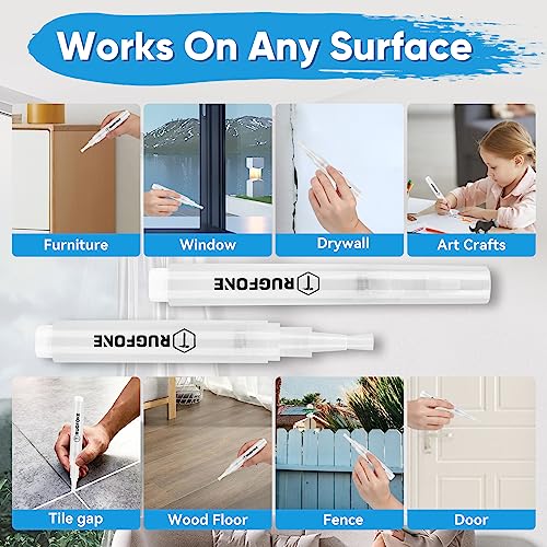 Touch Up Paint Pen 4 Paint Touch Up Pens Fillable Brush Refillable for Walls Wall Repair Funiture Cabinet Wood Floor Window 6ML 9Pcs Set