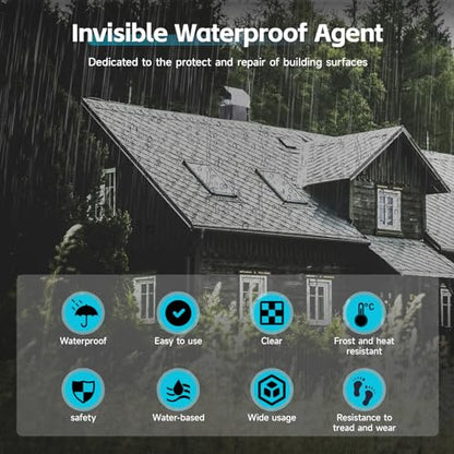 Transparent Waterproof Coating, Indoor & Outdoor Sealant, Invisible Waterproof Agent, Water-Based Clear Sealant for Roofs, Walls, Bathroom, Kitchen, Garden, Invisible Leak Repair Coating (32 floz) - style: 32 floz