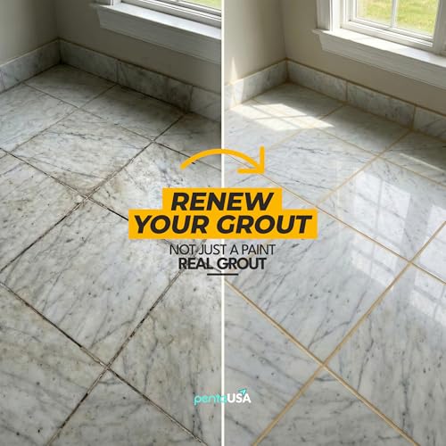 PentaUSA Tile Grout Repair Kit - Ceam Ivory Premixed Acrylic Sanded Grout, Water-Resistant Grout Filler for Bathroom&Shower, Kitchen Floor, Fast Drying, with Applicator, 13.4 oz (380g) - style: Cream Ivory