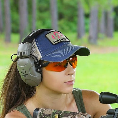 Walker's Elite Sport Shooting Glasses - Impact-Resistant Anti-Fog Non-Slip Adjustable UV Protection Hunting Sports Glasses - color: Vermillion