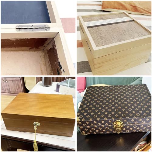 4PCS 180 Degree Long Bronze Plated Piano Hinges Wooden Box Small Hinge Wooden Box Connect Mount Hinges with Screws