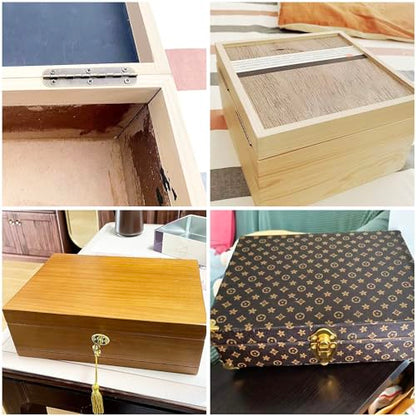 4PCS 180 Degree Long Bronze Plated Piano Hinges Wooden Box Small Hinge Wooden Box Connect Mount Hinges with Screws