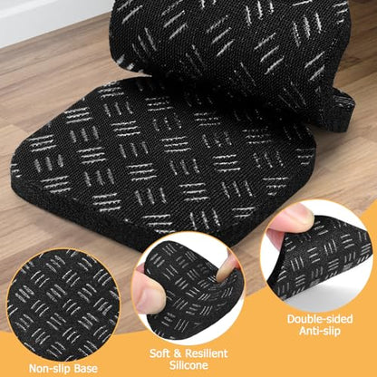 12PCS Non-Slip Furniture Pads for Hardwood Floors, 2'' X 2'' Cuttable Silicone Floor Pads for Furniture to Keep Furnitures from Sliding, No Adhesive Residue, Protecting Floors from Scratching