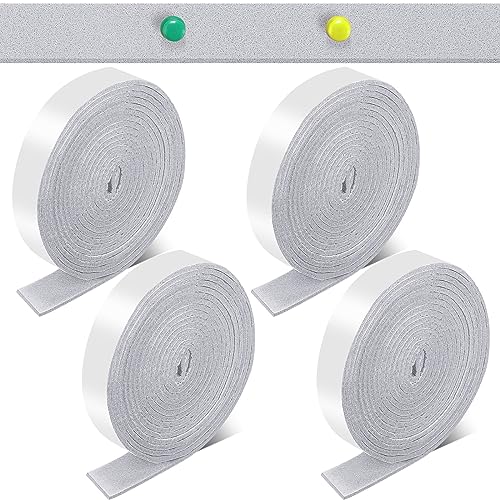 Zonon 4 Rolls 120 Inch Felt Strip with Adhesive Backing Felt Tapes Furniture Strip Rolls Self Stick Heavy Duty Polyester for Protecting Furniture and DIY Adhesive(Gray,1 Inch) - color: Grey, size: 1 Inch