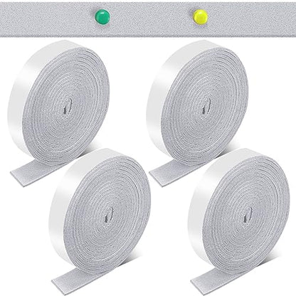 Zonon 4 Rolls 120 Inch Felt Strip with Adhesive Backing Felt Tapes Furniture Strip Rolls Self Stick Heavy Duty Polyester for Protecting Furniture and DIY Adhesive(Gray,1 Inch) - color: Grey, size: 1 Inch