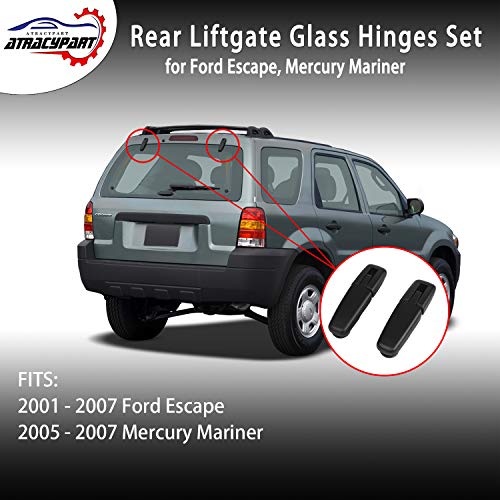 Rear Window Hinge Set Liftgate Glass Hinge Right & Left | for 2001-2007 Ford Escape 2005-2007 Mercury Mariner | #YL8Z78420A68BA, YL8Z78420A69BA, YL8Z-78420A68-BA, YL8Z-78420A69-BA - size: YL8Z78420A68BA