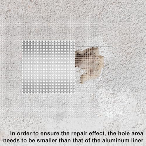 11 Pack Wall Repair Patch Kit, 2 Inch Wall Patch Repair with Scraper Self-Adhesive Drywall Repairs Patch Aluminum Mesh Repairs Patches Walls Hole Repairing Patches for Damaged Walls Ceilings Repairing