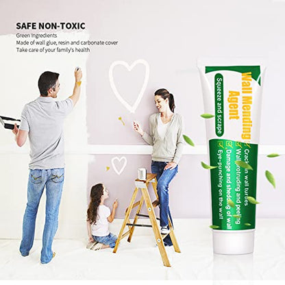 Wall Repair Patch Kit with Scraper, Drywall Repair Kit, Wall Mending Agent Easy to Fill Holes in Home Wall and Quick Repair - color: 1 Pack