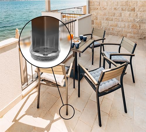 Slipstick GorillaOutdoor Berber Furniture Feet Pads with Clear Sleeve Sock (8 Pack) Outdoor Furniture Sliders for Round & Square Legs, Small - size: Universal Small
