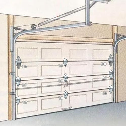 HOME MASTER HARDWARE Garage Door Hinge & Roller Tune Up Kit，Garage Door Hardware Kit for 8 x 7 Door