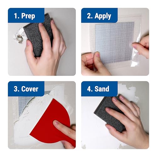 MaxPatch® 4 in. x 4 in. Self-Adhesive Surface Repair Patch, All-Purpose Galvanized Metal for Interior and Exterior Repairs, Ideal for Drywall, Plaster, Wood, Brick, Stucco, and More (3-Pack)