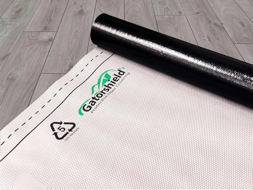 GATORSHIELD Reusable Heavy Duty Temporary Floor Protection Roll for Renovations – Slip-Resistant Surface | Absorbs Spills & Tear Resistant | non Breathable vapor Barrier - (38" x 100')