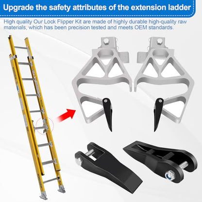 29-1 Lock Flipper Kit for Werner Ladder, Compatible With Werner/Louisville/Keller Ladders, Aluminum Extension Ladder Parts