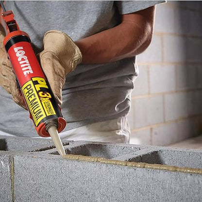 Loctite PL Premium Polyurethane Construction Adhesive, 10 fl oz Cartridge, 6 Pack - Versatile Construction Glue for Wood, Concrete, Stone, Metal & More - size: 6 Pack, style: 10 fl oz
