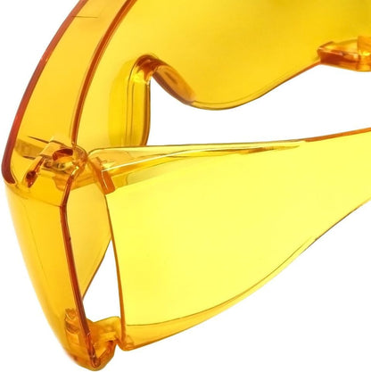 Calabria 3000 Fitover Safety Glasses with Uni-Lens – [Clear/Orange/Yellow - 3 Pack] Wrap Around Eye Protection | Anti-Fog Scratch Resistant | Protective Eyewear - color: Clear/Orange/Yellow 3-pack