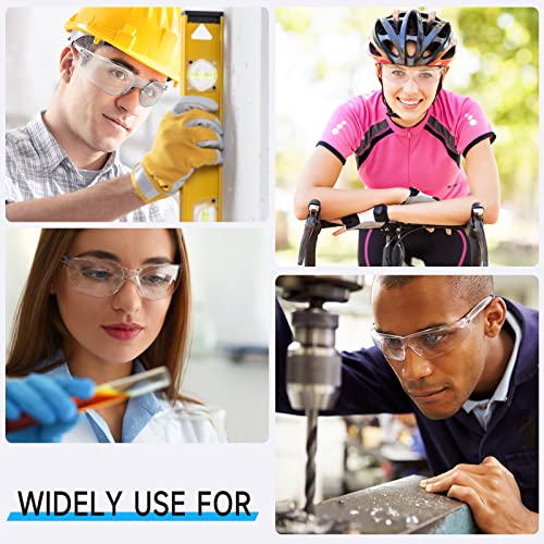 Salfboy 50 Pack Clear Safety Glasses with ANSI Z87.1 Scratch Resistant Eyewear for Women Man Lab Goggles Eye Protection - color: 118-50 Clear