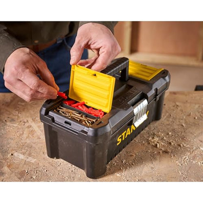 Stanley STST1-75515 Toolbox "Essential" with metal latches, Black/Yellow