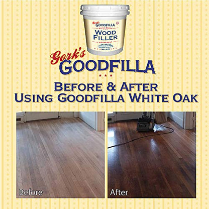 Goodfilla Walnut, 1 Gallon (13.5lbs), Wood and Grain Filler, Stainable, Tintable, Sandable, Sandable, Zero Waste, Non-Toxic, USA Made - color: Walnut, size: Gallon