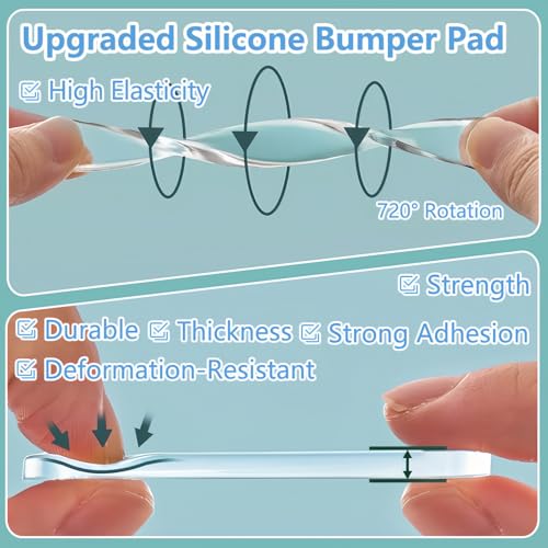 ZOMPAGO Clear Silicone Cabinet Bumpers 30 Pcs - Self-Adhesive Sound Dampening Pads, Furniture Protectors & Non-Slip Anti-Slip Pads for Drawers, Table Tops, Hardwood Floors, Chair Legs, Wall Protection - size: 30 PCS