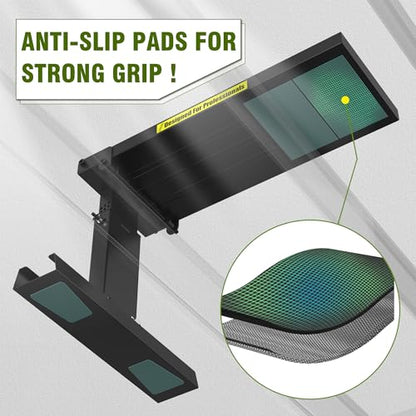Foldable | Heavy-Duty Ladder Extender Pro, High Strength Steel Material Design Ladder Extension Pro for Stairs w/Non-Slip Mat, 9.5-15" Adjustable Height, Applicable Feet Spacing 25" - size: Classic