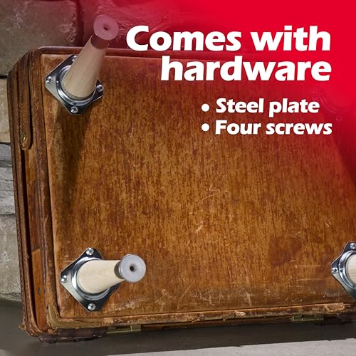WADDELL Furniture Leg Mounting Bracket (1 Count, Angle Top Plate) | 18G Steel Quick Mount Table Leg Attachment Hardware w/ 78° Flare | DIY Home Projects Made Easy | Compatible w/ Bolt Hanger Legs - color: Angle Top Plate