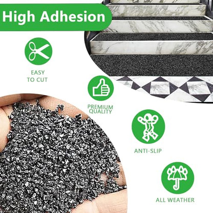COSIMIXO 8" x 35Ft Heavy Duty Anti Slip Tape,Best 80grit Friction,Grip,Abrasive for Stairs Outdoor/Indoor,Skateboard Grip Tape Safety Non Skid Tread Staircases Anti-Slip Traction Tape Black - size: 8" x 35Ft Black