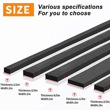 Weather Stripping Door Seal Strip for Doors and Windows, 1In x 1/8In X 33Ft Foam Insulation Tape Self Adhesive,Sound Proof,Weatherstrip,Pipe Cooling, Air Conditioning Seal Strip - size: W:1In xT: 1/8In XL: 33Ft