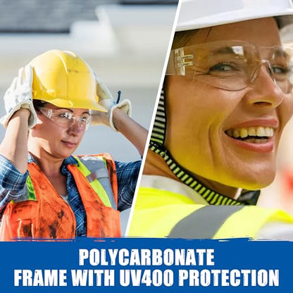 RUGGED BLUE - Bifocal Safety Glasses | Ansi Z87.1 Certified | Safety Glasses With Readers 2.5 | Scratch-Resistant Lenses | Impact-Resistant Eye Protection | Reading Goggles | 12 Pack - Clear Lens - color: 12 Pair, size: 2.5 Diopter