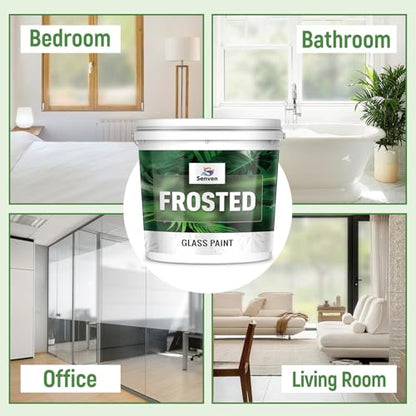 Frosted Glass Paint 35 Fl Oz Window Privacy Paint Frosted Glass Paint Kit Waterproof UV Resistant Frost Paints for Window Privacy Film Windows Frosting for Home Bathroom Kitchen Office Window Frosting - color: Frosted Glass 35oz
