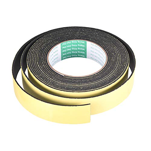 uxcell Sealing Foam Tape 30mm Wide 2mm Thick 5m/16.4ft Long, Self Adhesive Weather Strip for Window Door Insulation - size: 30mmx2mmx5m