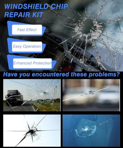 Windshield Crack Repair Kit, Windshield Repair Kit For Chips And Cracks, 2025 Upgraded Windshield Chip Repair Kit Rock Chip Repair Kit Windshield, Window Crack Repair Kit, For Invisible Repairs (2pcs) - color: Black one