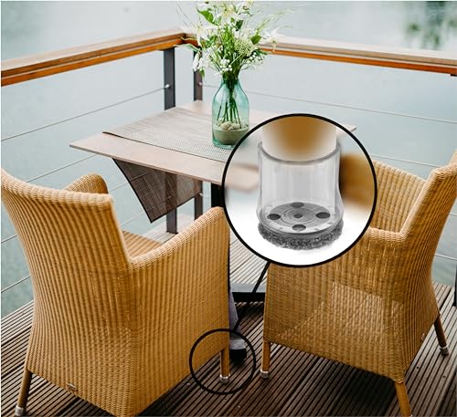Slipstick GorillaOutdoor Berber Furniture Feet Pads with Clear Sleeve Sock (16 Pack) Outdoor Furniture Sliders for Round & Square Legs, Small - size: Universal Small x 16