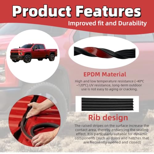 326A0004 Ribbed Rectangle Rubber Seal 3/5 in x 79 in, Ribbed Seal Strip Self-Adhesive EPDM Foam Rubber Seal,Ideal Weather Stripping,Fits for RV,Boat,Auto,Truck,Garage Door,Marine