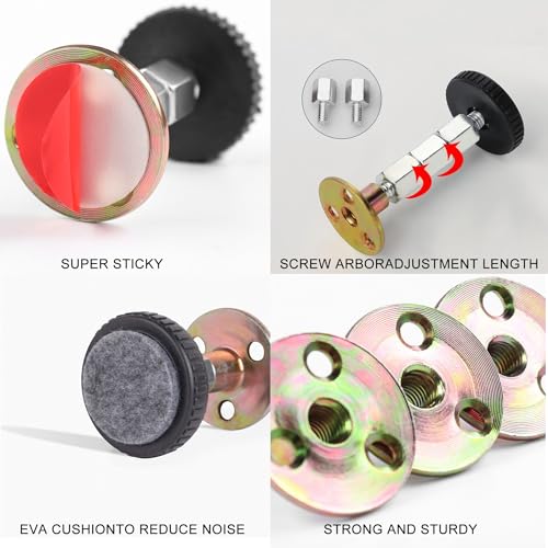 4PCs Adjustable Furniture Stabilizer Headboard Stoppers for Wall – Bed Frame Anti Shake, Desk Stabilizer, Noise Stopper for Sofa Cabinet Door (1-4.1in)