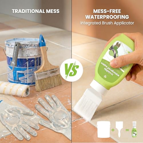 Waterproof Sealant, 12.3 oz Invisible Waterproof Agent for Roof, Walls, Terrace, Driveway, Clear Indoor/Outdoor Protective Sealant