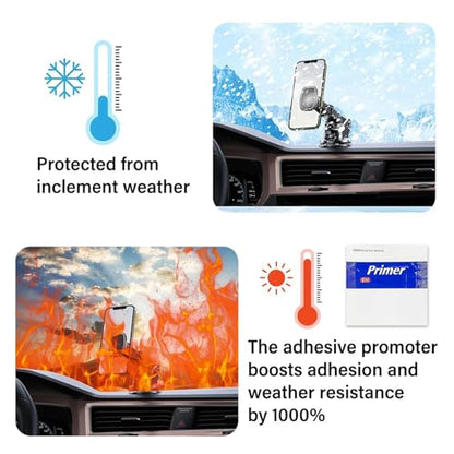 4 Pcs Heat Resistant Double-Sided Adhesive Pads, Rectangle 2.8x1.4 in Double-Sided Heavy Duty Mounting Tape, Waterproof Strong Sticky Padsfor Car, Home Decor & Outdoor Use