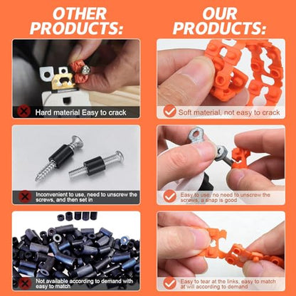 Outlet Spacers for Electrical Receptacle Box: Plastic Shim Spacers - Ideal for Electric Wall Switch - Receptacle Extenders Stackable Spacer for Sockets Plugs Washer Screws (150 Pack + 10 Screws) - size: 150 PACK + 10 SCREWS