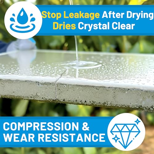 Hupeyna Liquid Waterproof Sealant, Invisible Water Proof Agent, Anti-Leakage Repairing Transparent Waterproof Coating, Indoor and Outdoor Water-Based Waterproofing Glue 1L