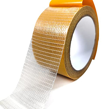 Birllaid Double Sided Fabric Tape Heavy Duty,Clear Tape for Clothes,Double Stick Carpet Tape,Fabric Tape Multifunctional Double Sided 2inchx33FT 10m High Stickness Strong 2 Sided Tape - size: 2inchx33ft(10m)