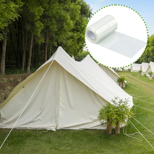 5Inch × 70FT RV Awning Repair Tape with Scissors, Outdoor Heavy Duty Repair Tape for Tarp, Tent, Boat Cover, Canvas, Sail Tape, Waterproof, UVproof and Heat-resistant Tear Repair Pctch Kit (1)