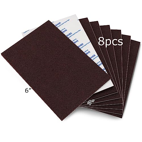Large Felt Furniture Pads 6" x 4" Set of 8 Cut Furniture Felt Pads Sheets Brown Self Adhesive Anti Scratch Heavy Duty 5mm Thick Floor Protector for Hardwood Floorfor Hardwood Floor - size: 8pcs Rectangle