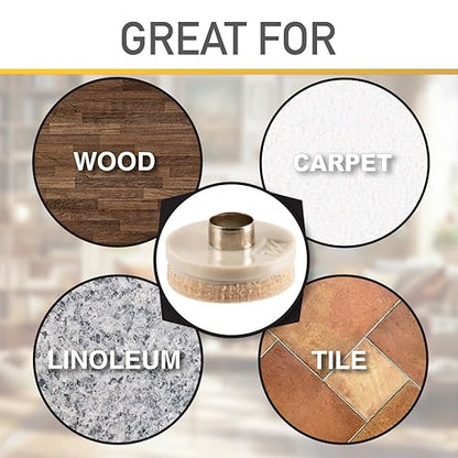 SoftTouch 1" Round Nail-On Felt Furniture Sliders, Protective Heavy-Duty Felt Pads for Wood Furniture and Hard Surfaces, 48-Count, Beige - color: Linen, size: 1 Inch, style: Value Pack