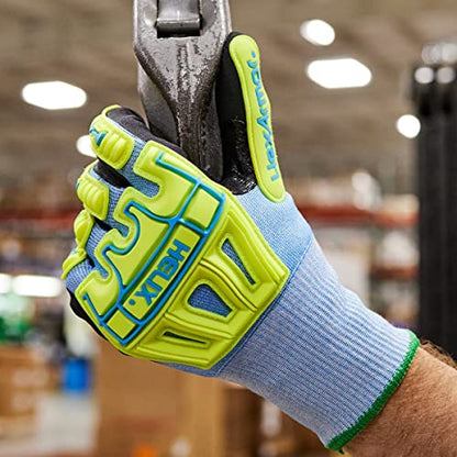 HexArmor Cut-Resistant Impact Protection Nitrile Palm Knit Work Gloves | Helix® Core 3010 | - size: 2X-Large (Pack of 1)