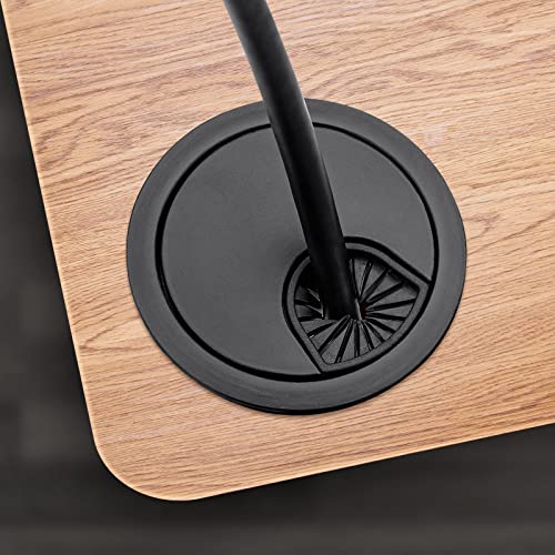 2 Pack 2 Inch Metal Desk Grommet for Wire Organizer, Black - color: Black-2Pack