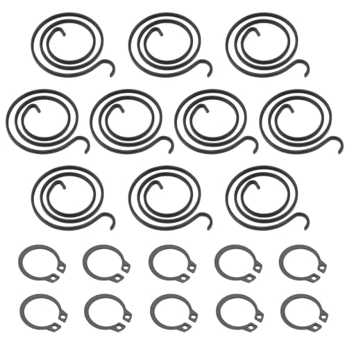 20pcs Door Handle Spring Repair Kit 2.5 Turn Coil 2mm Thick 27.5mm Diameter Coils 1mm Circlip DIY Door Handle Kit Black Coating, HP934W